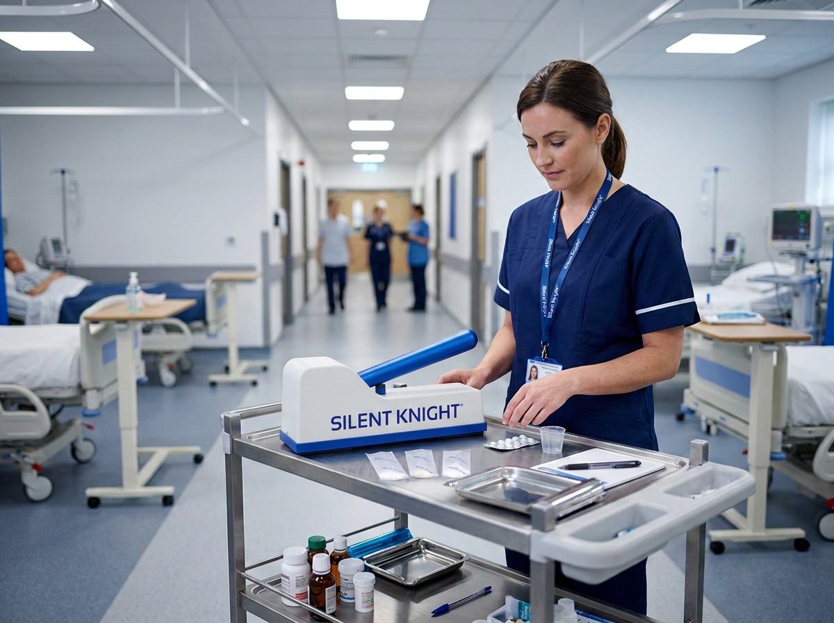Hospitals — Silent Knight tablet crusher
