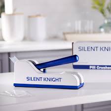 Silent Knight pill crusher in use at nursing & care homes