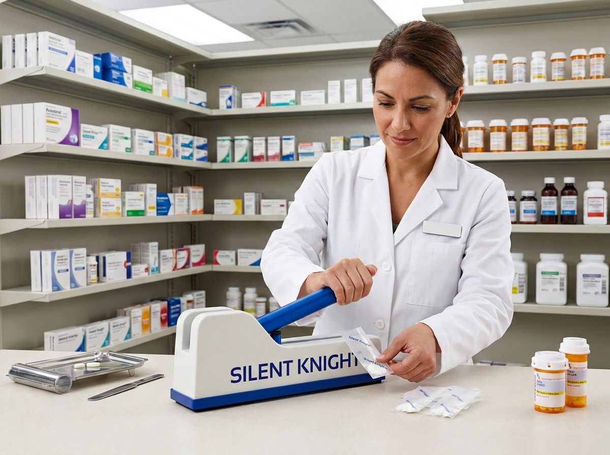 Pharmacies — Silent Knight tablet crusher